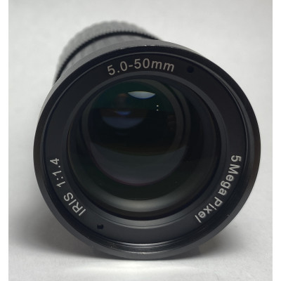 Объектив для машинного зрения 5 Мп 5-50 мм F1.4 CS-mount